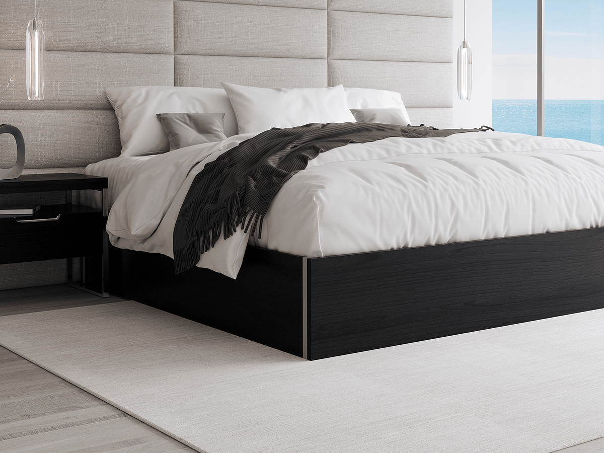 Wood Platform Bed in Queen Size Vant