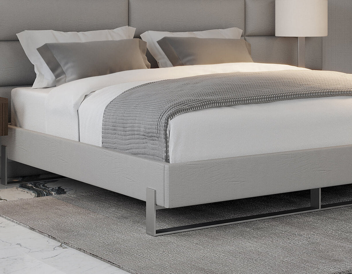 Vant Elevated Platform Bed Brushed Nickel King Size