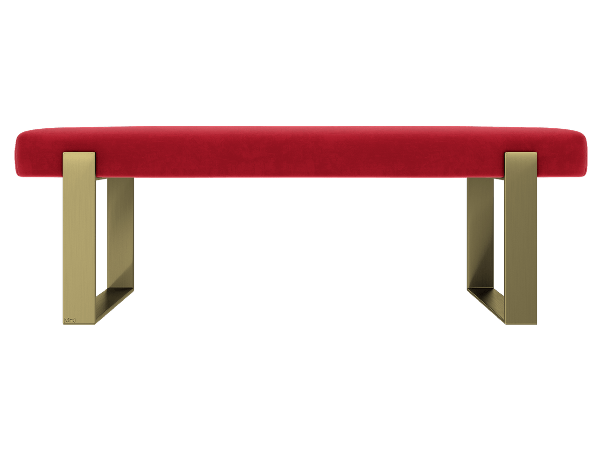 Vant Upholstered Bed Bench Burnished Brass VantPanels