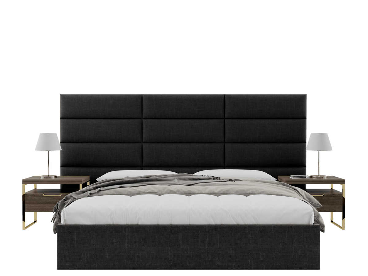 Passion Furniture Louis Philippe Black King Sleigh Bed with High