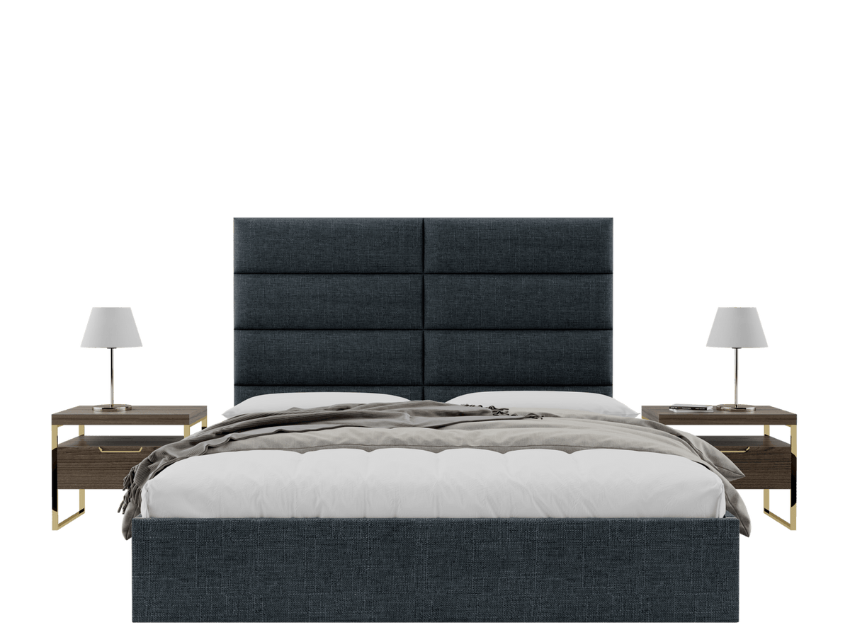 Passion Furniture Louis Philippe Black King Sleigh Bed with High