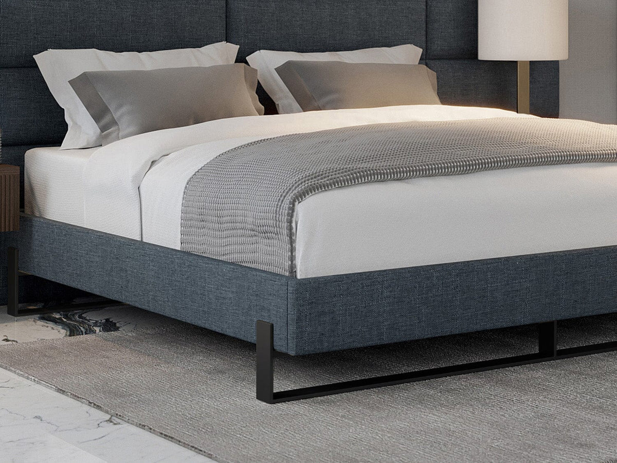 Vant Elevated Platform Bed Matte Black Queen Size