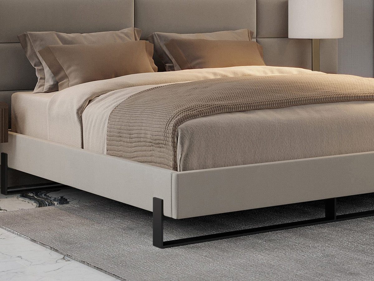 Vant Elevated Platform Bed Matte Black Queen Size