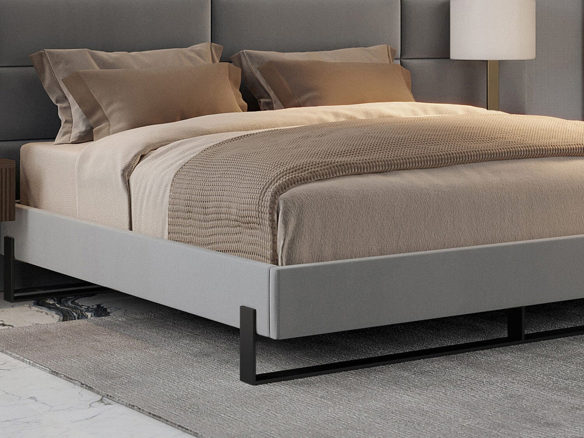Vant Elevated Platform Bed Matte Black Twin Size