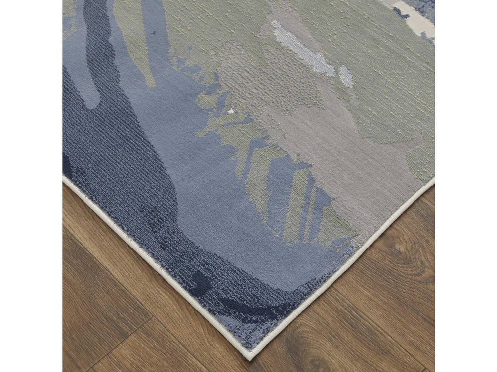 2' X 3' Blue/Gray/Ivory Clio Modern Abstract - Area Rug 