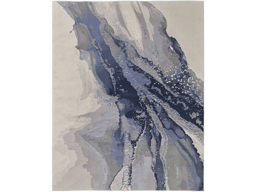 2' X 3' Blue/Gray/Ivory Clio Modern Abstract - Area Rug 