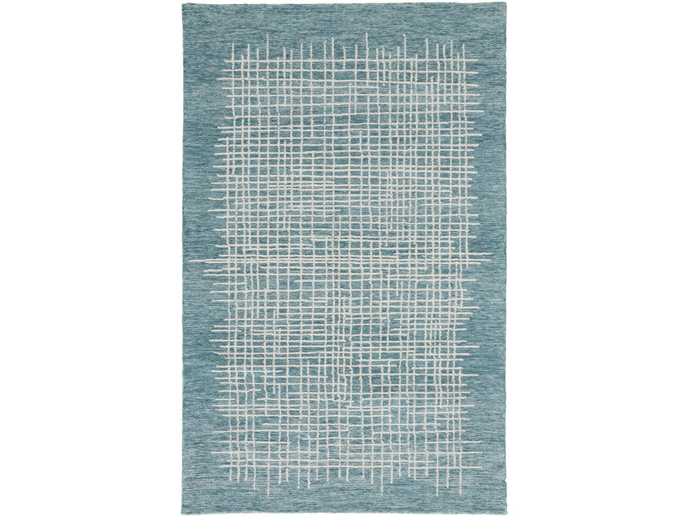 2' X 3' Blue/Green/Ivory Maddox Transitional Abstract - Accent Rug 