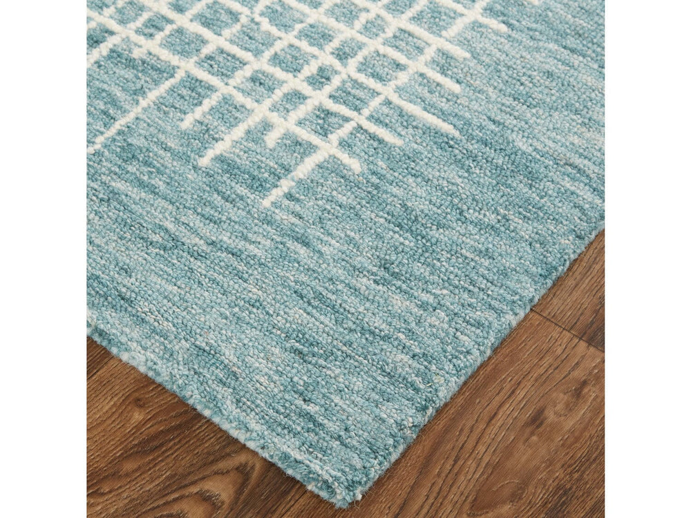 2' X 3' Blue/Green/Ivory Maddox Transitional Abstract - Accent Rug 