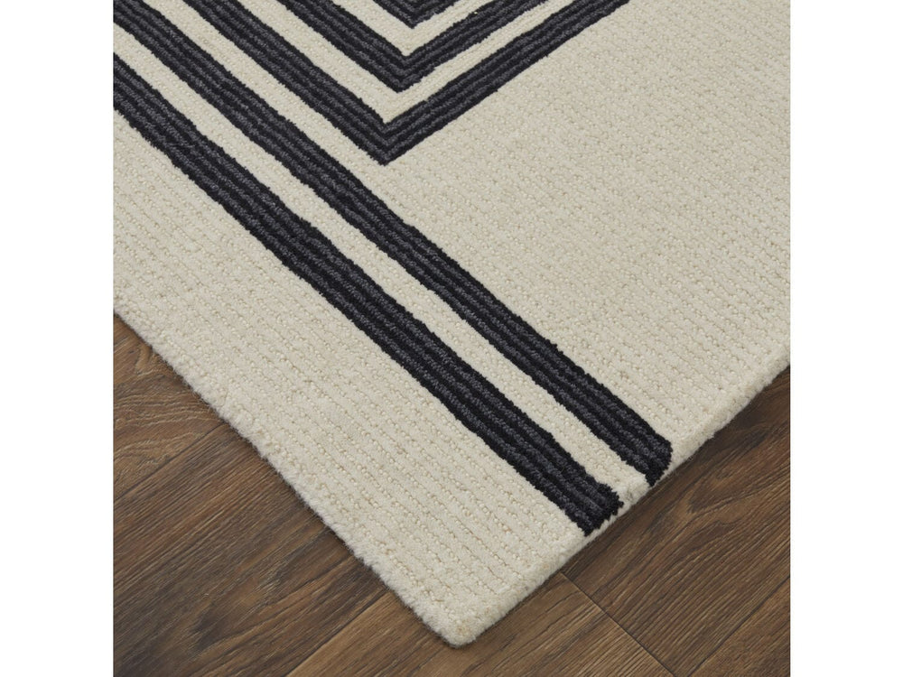 2' X 3' Gray/Ivory/Black Maguire Transitional Abstract - Accent Rug 