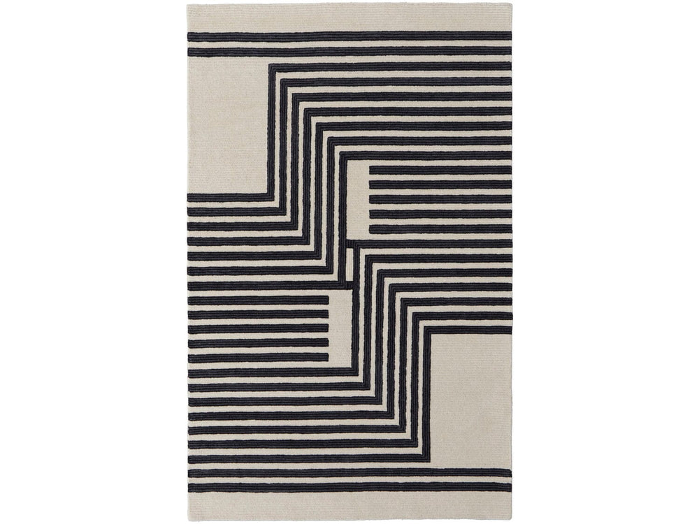 2' X 3' Gray/Ivory/Black Maguire Transitional Abstract - Accent Rug 