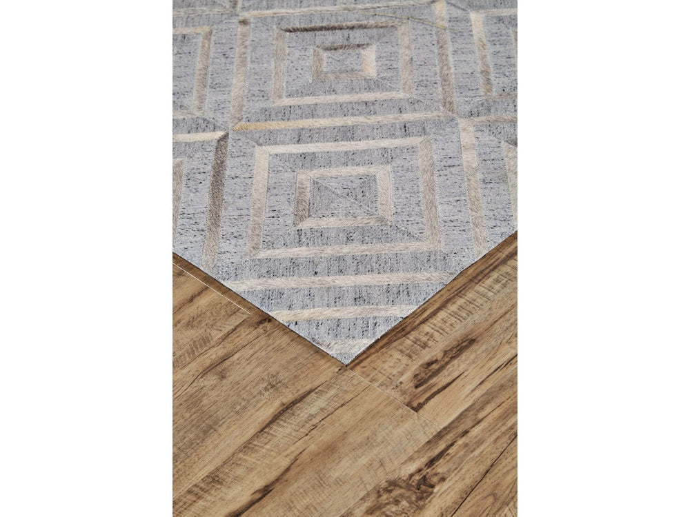 2' X 3' gray/taupe/ivory Fannin Transitional Geometric - Area Rug 