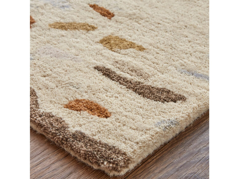 2' X 3' ivory-blue-brown Everley Modern Abstrac - Accent Rug 