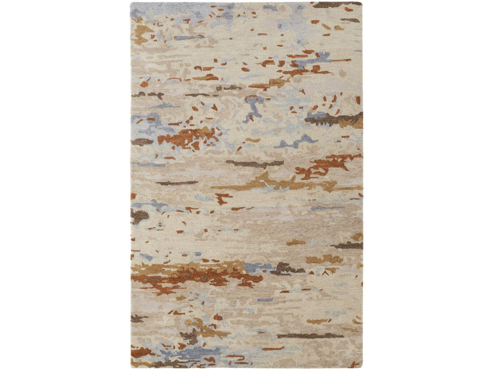2' X 3' ivory-blue-brown Everley Modern Abstrac - Accent Rug 