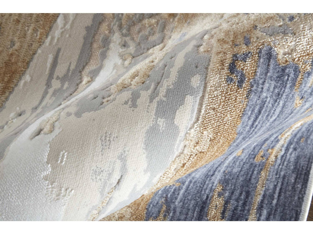 2' X 3' Tan/Orange/Ivory Laina Transitional Abstract - Accent Rug 