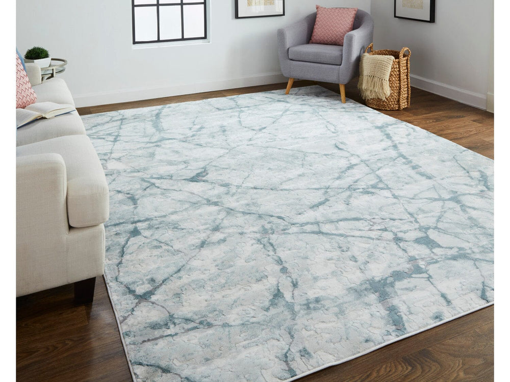 2X3 Blue/Gray/Ivory Atwell Transitional Abstract - Accent Rug 