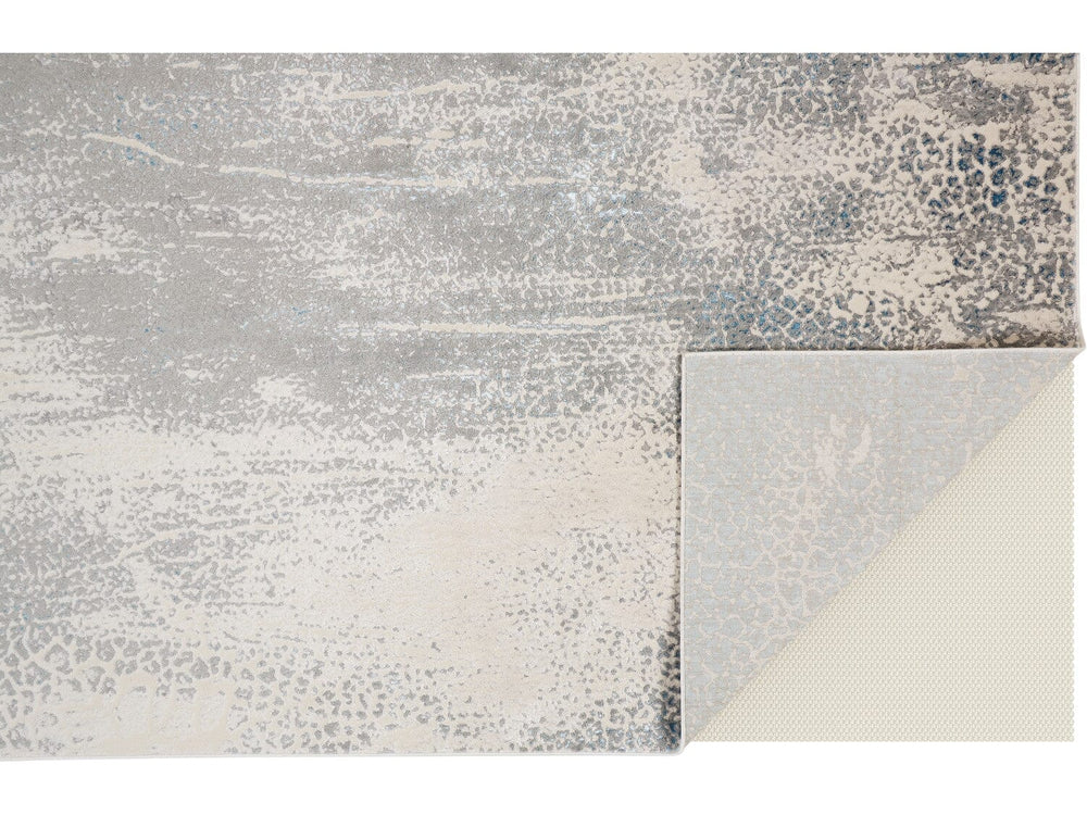 3'11X6' Gray/Blue/Ivory Azure Modern Watercolor - Accent Rug 