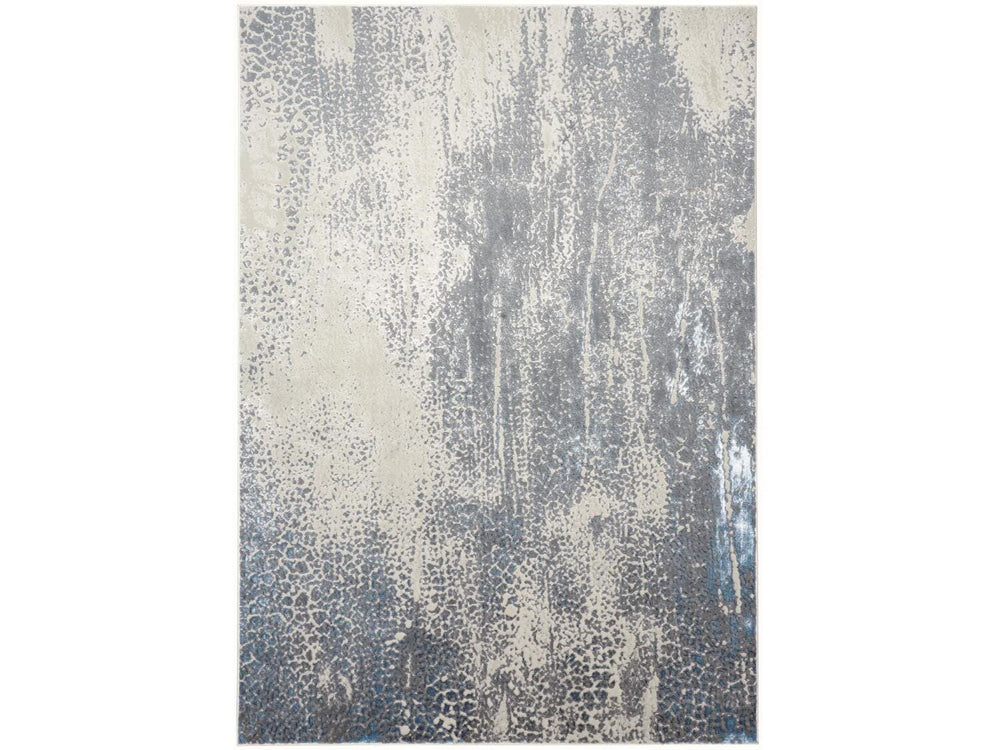 3'11X6' Gray/Blue/Ivory Azure Modern Watercolor - Accent Rug 