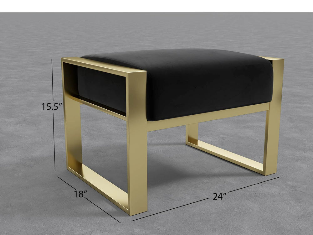 Ottoman Velvet/Black Vänt Bënkel 