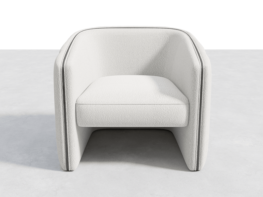 Boucle/Ivory Black Oak Vänt Hugger Chair 