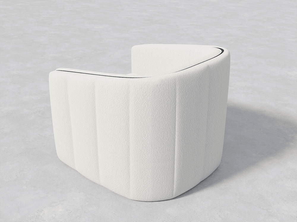 Boucle/Ivory Black Oak Vänt Hugger Chair 