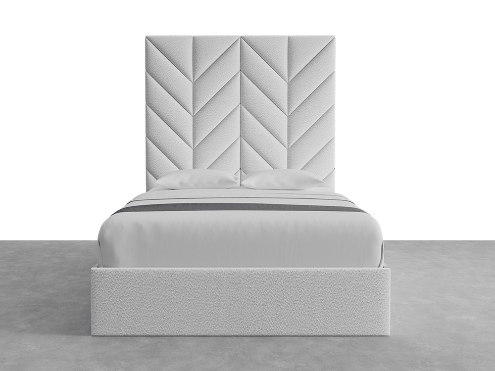 Boucle Ivory Chevron Panels Layouts Queen Size 