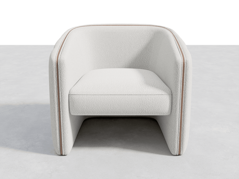 Boucle/Ivory Walnut Vänt Hugger Chair 