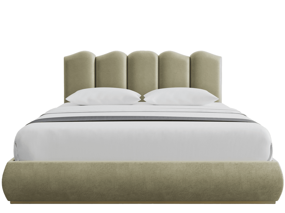 Faux Mohair Green Luna Bed X Marianna Fiorin - Queen Size 