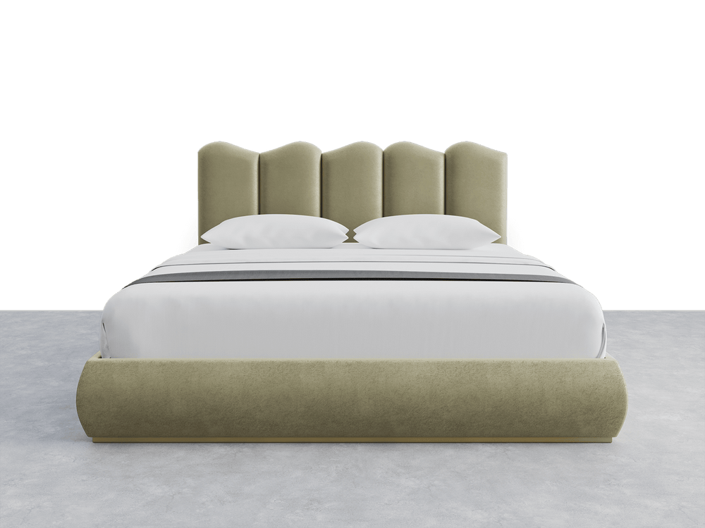 Faux Mohair Green Luna Headboard Gioia Layout - 76