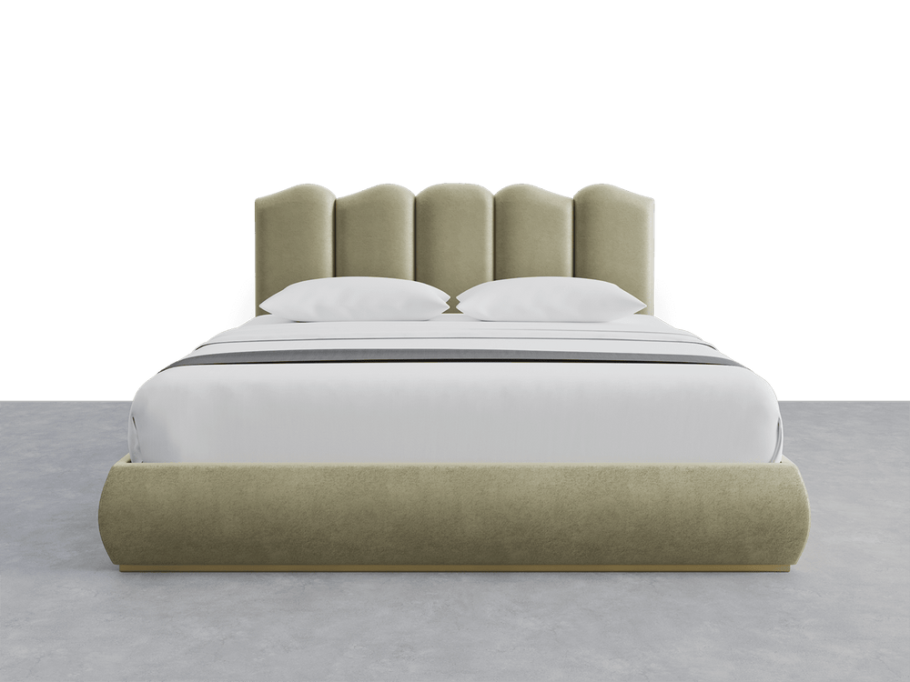 Faux Mohair Green Luna Headboard Sera Layout - 76