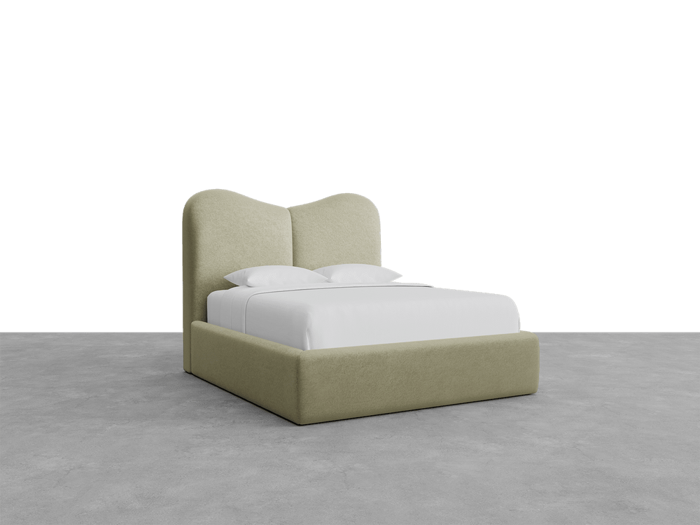 Faux Mohair Green Rocco Dog Bed X Marianna Fiorin + Mattress 