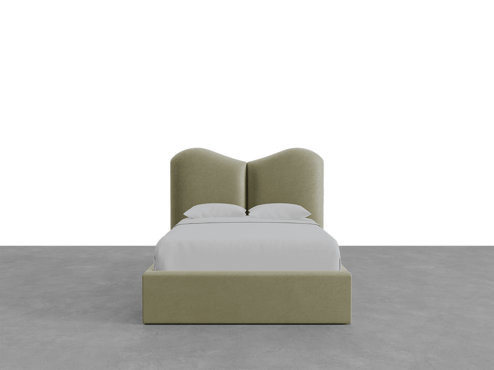 Faux Mohair Green Rocco Dog Bed X Marianna Fiorin + Mattress 