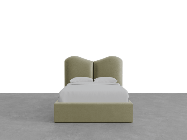 Faux Mohair Green Rocco Dog Bed X Marianna Fiorin + Mattress | VALUDB-MHG