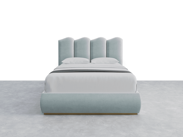 Faux Mohair Sky Luna Headboard Alba Layout - 61