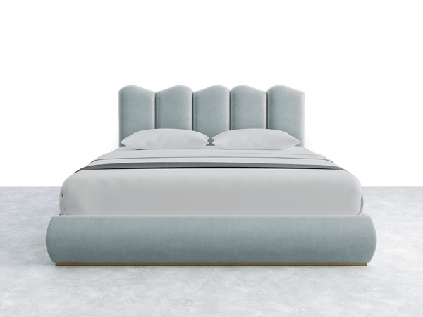 Faux Mohair Sky Luna Headboard Gioia Layout - 76