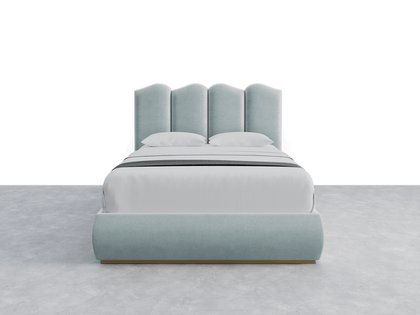 Faux Mohair Sky Luna Headboard Riva Layout - 61