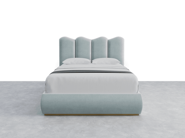 Faux Mohair Sky Luna Headboard Vela Layout - 61