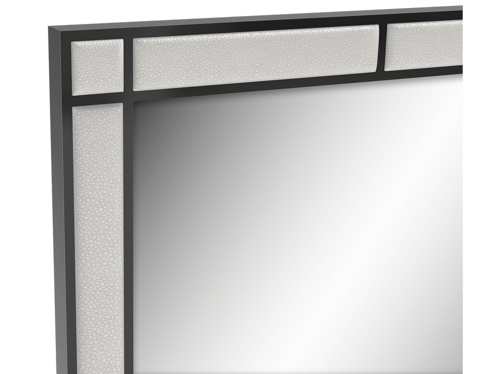Matte Black Zigrino - Oyster Vant Aurum Mirror 