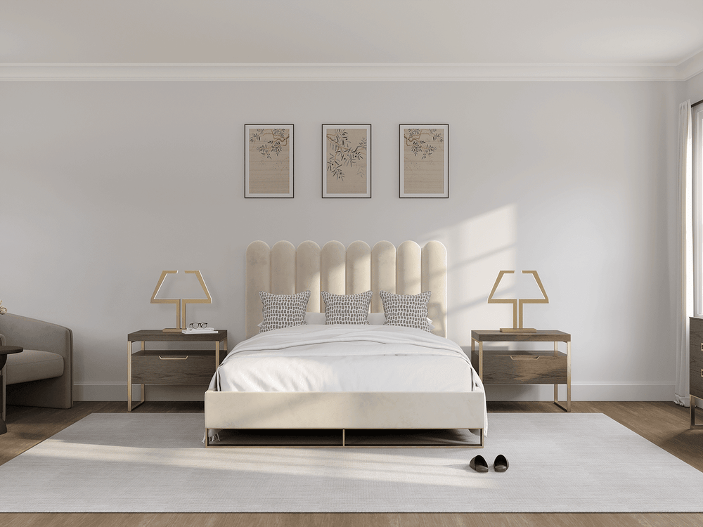 Scalloped Panels Layouts California King 