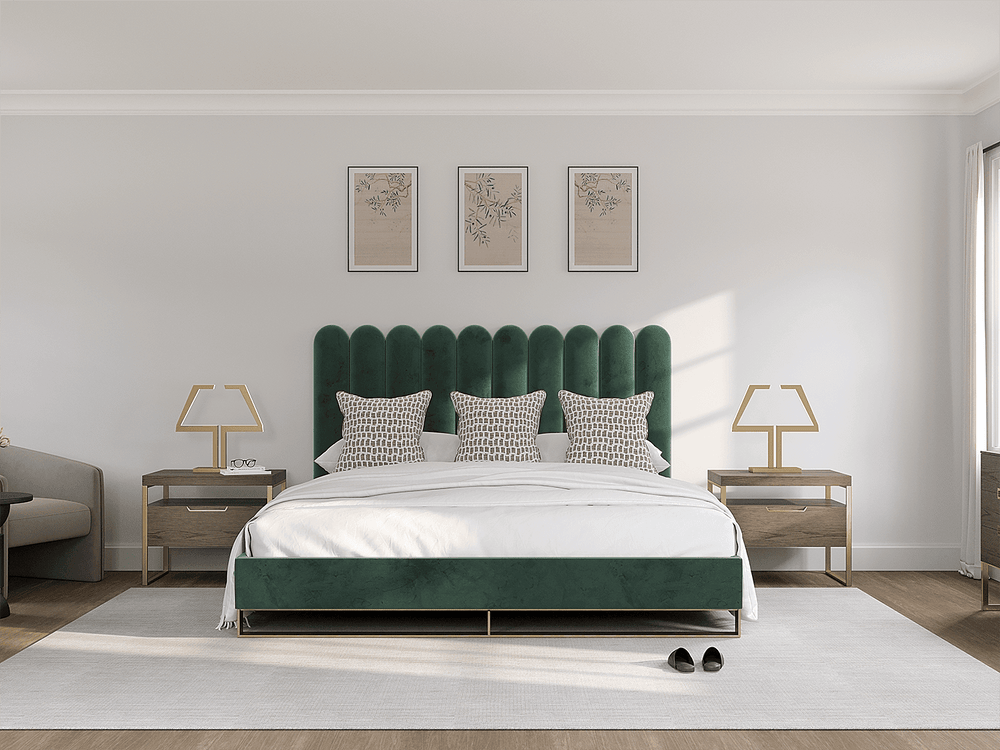 Scalloped Panels Layouts California King 