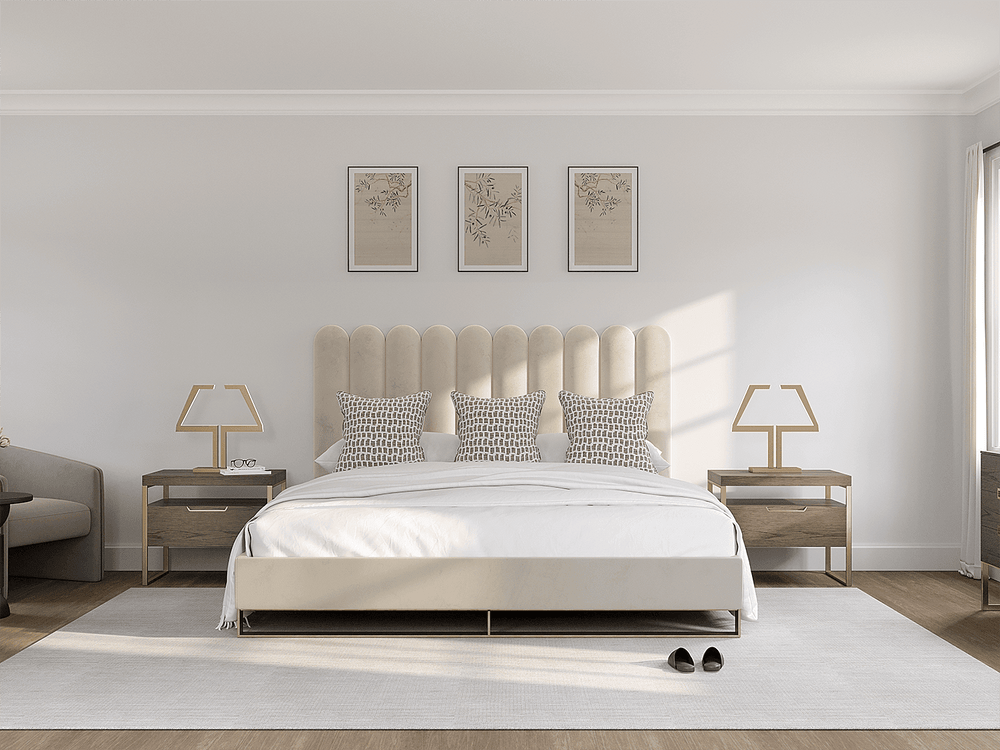 Scalloped Panels Layouts California King 