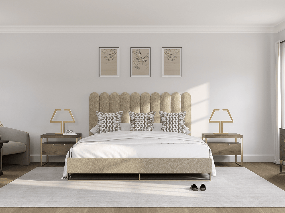 Scalloped Panels Layouts California King 