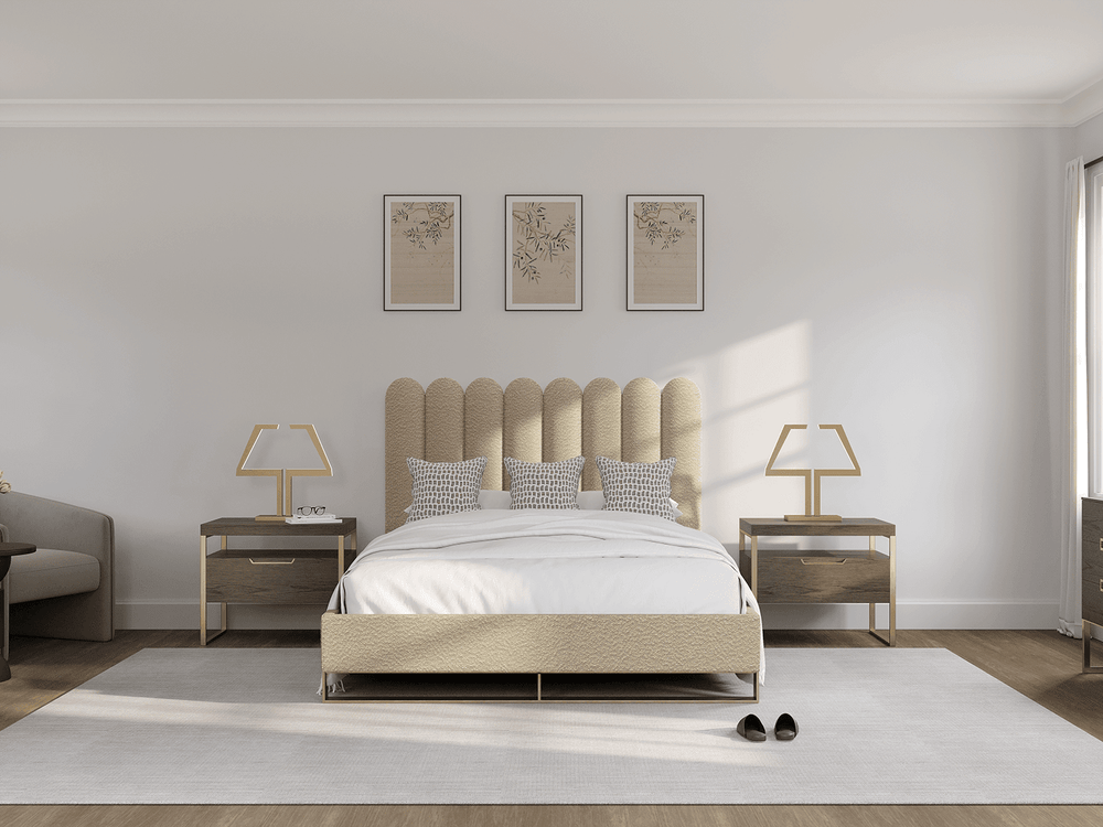 Scalloped Panels Layouts California King 