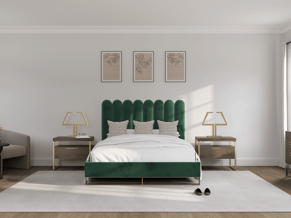 Scalloped Panels Layouts California King 