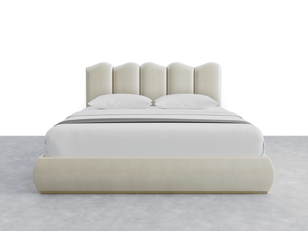Shimmery Velvet Pearl Luna Headboard Amore Layout - 76