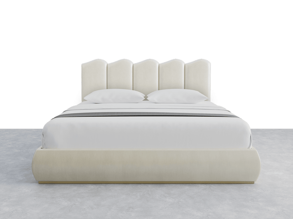 Shimmery Velvet Pearl Luna Headboard Aurora Layout - 76