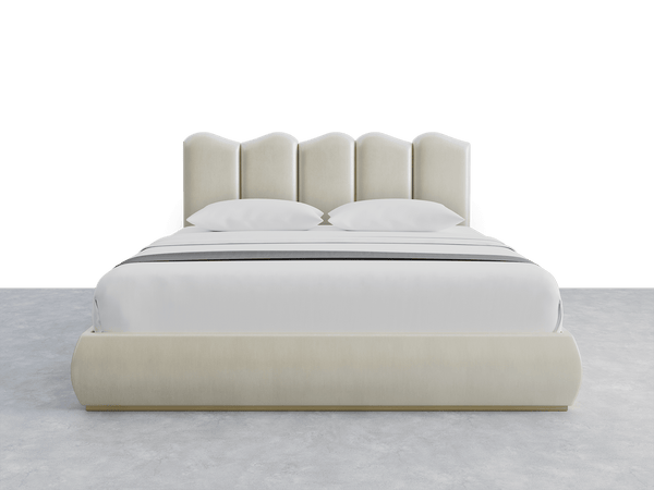 Shimmery Velvet Pearl Luna Headboard Gioia Layout - 76