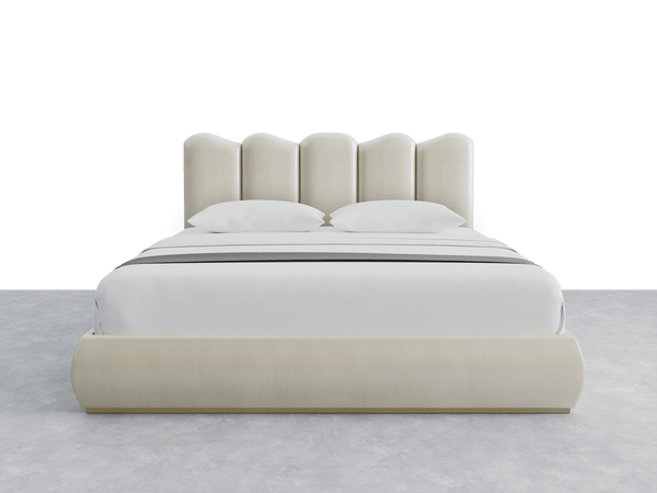 Shimmery Velvet Pearl Luna Headboard Notte Layout - 76