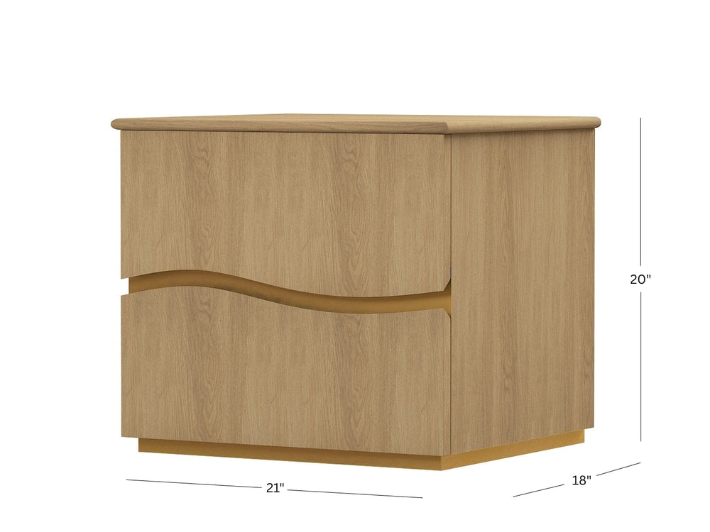 Toasted Oak Onda Night Stand X Marianna Fiorin 