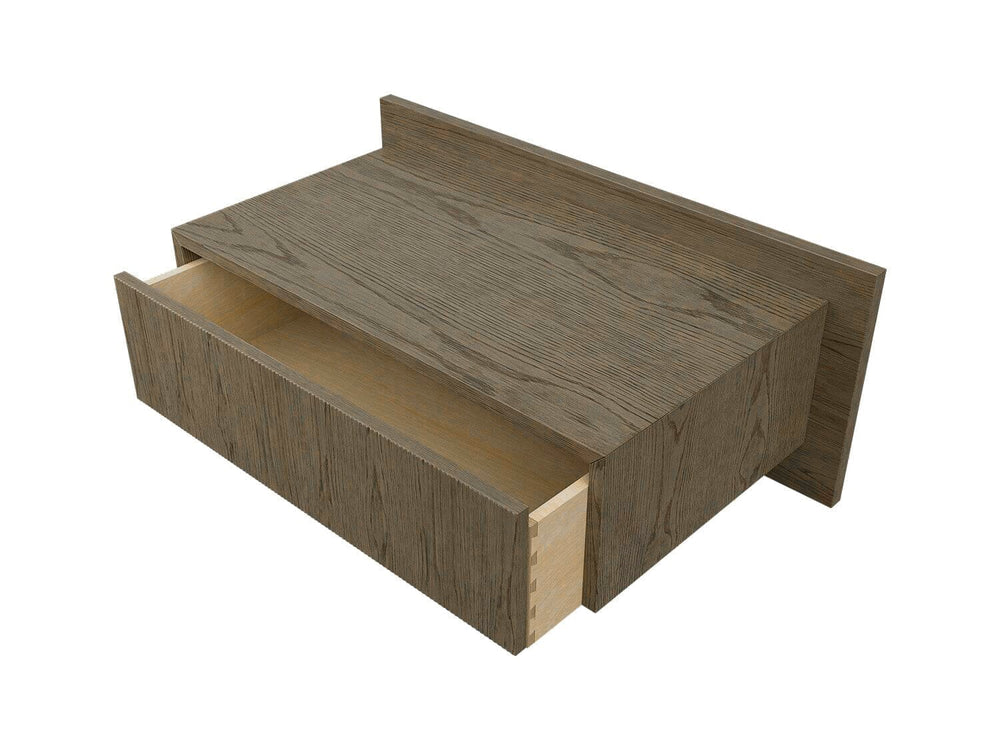 Weathered Oak 30 Inch Floating Nightstand 