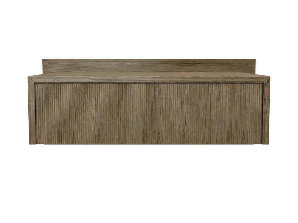 Weathered Oak 30 Inch Floating Nightstand 
